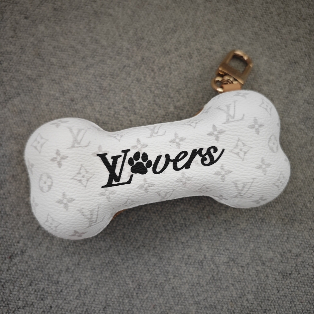LV Lovers Dog Bone Key Charm